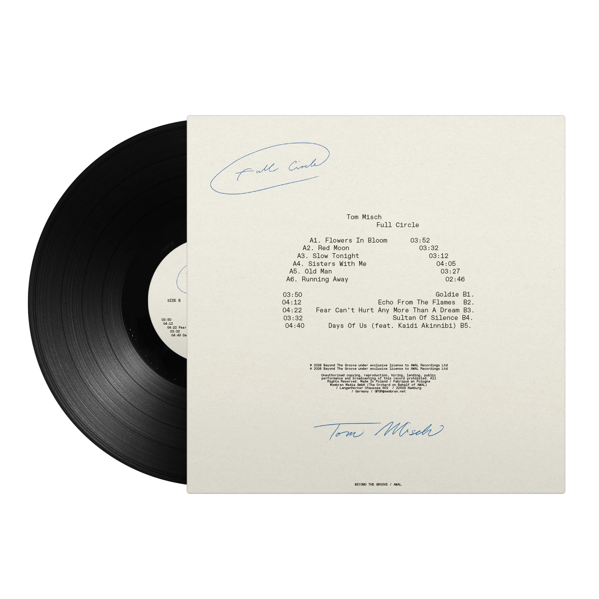 Full Circle | Standard Black Vinyl + Signed Postcard - Image 3